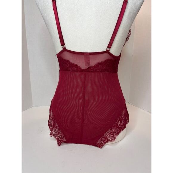 Marilyn Monroe New Show Me Off Negligee Stretchy Bodysuit Maroon Size Small - Picture 16 of 16